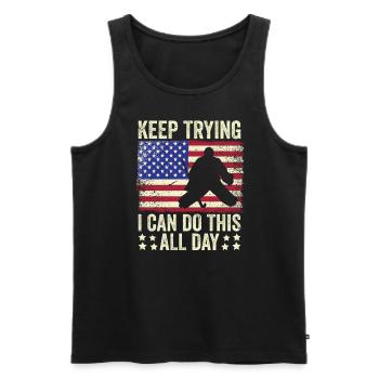 Field Hockey Goalie Hockey Goalie Saying - Men's Premium Organic Tank Top - black - Front - Michal (187cm)