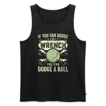 Sports d’équipe de ballon chasseur - Débardeur bio Premium Homme - noir - Devant - Michal (187cm)