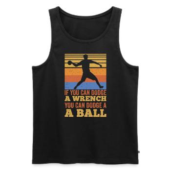 Sports d’équipe de ballon chasseur - Débardeur bio Premium Homme - noir - Devant - Michal (187cm)