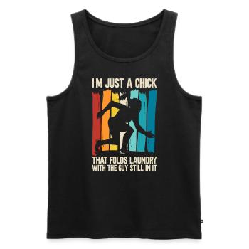 Funny Brazilian Jiu Jitsu Quote BJJ Women - Men's Premium Organic Tank Top - black - Front - Michal (187cm)
