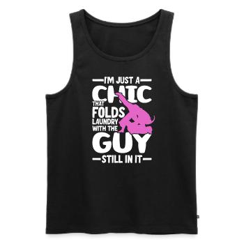 Funny Brazilian Jiu Jitsu Quote BJJ Women - Men's Premium Organic Tank Top - black - Front - Michal (187cm)