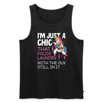 Funny Brazilian Jiu Jitsu Quote BJJ Women - Men's Premium Organic Tank Top - black - Front - Michal (187cm)