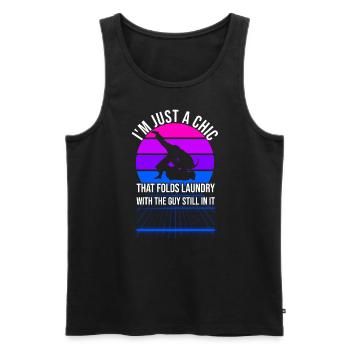 Funny Brazilian Jiu Jitsu Quote BJJ Women - Men's Premium Organic Tank Top - black - Front - Michal (187cm)
