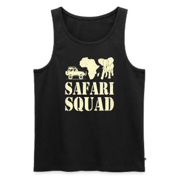 Safari Squad - African Safari Adventures - Men's Premium Organic Tank Top - black - Front - Michal (187cm)