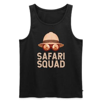 Safari Squad - African Safari Adventures - Men's Premium Organic Tank Top - black - Front - Michal (187cm)