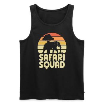 Safari Squad - African Safari Adventures - Men's Premium Organic Tank Top - black - Front - Michal (187cm)