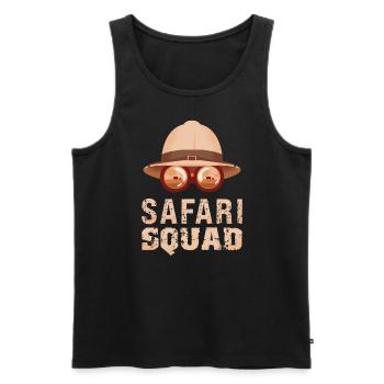 Safari Mode - African Safari Adventures - Débardeur bio Premium Homme - noir - Devant - Michal (187cm)