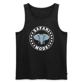 Safari Mode - African Safari Adventures - Débardeur bio Premium Homme - noir - Devant - Michal (187cm)