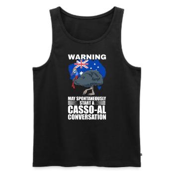Retro Cassowary Bird Vintage Cassowaries - Men's Premium Organic Tank Top - black - Front - AI Model Male 178 light (178cm)