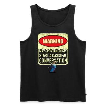 Retro Cassowary Bird Vintage Cassowaries - Men's Premium Organic Tank Top - black - Front - AI Model Male 178 light (178cm)