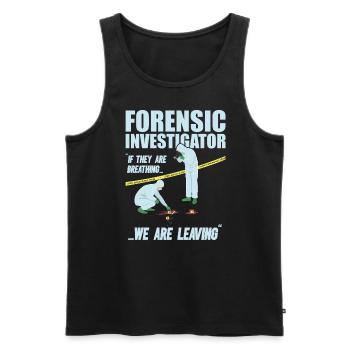 Crime Scene Investigator Forensics True Crime Fan Crime - Débardeur bio Premium Homme - noir - Devant - AI Model Male 178 light (178cm)