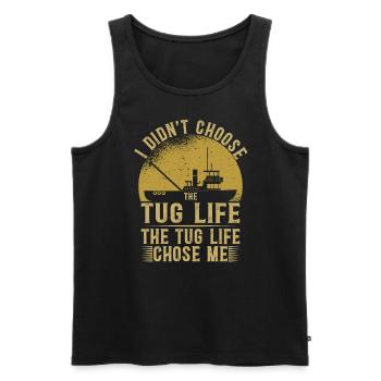 Schlepper Schleppboot Tug Life - Débardeur bio Premium Homme - noir - Devant - Michal (187cm)
