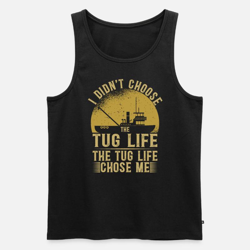 Schlepper Schleppboot Tug Life - Männer Premium Bio Tank Top - Schwarz