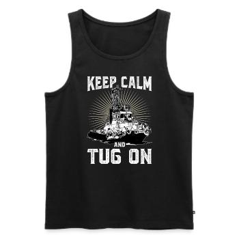 Schlepper Schleppboot Tug Life - Débardeur bio Premium Homme - noir - Devant - Michal (187cm)