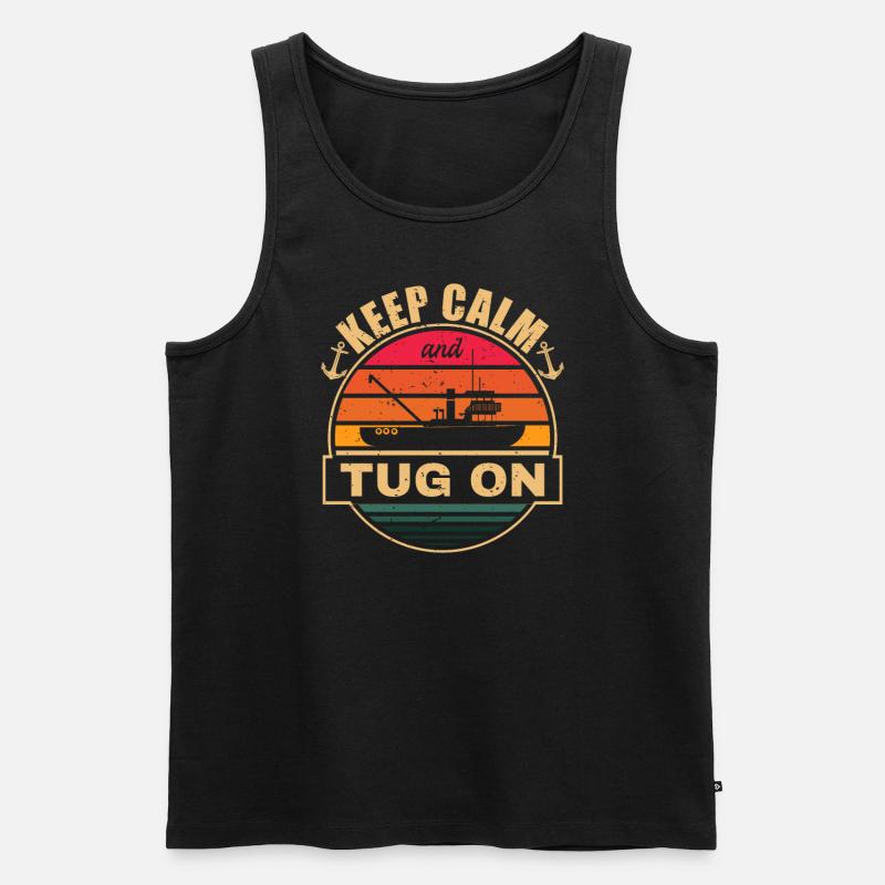 Schlepper Schleppboot Tug Life - Männer Premium Bio Tank Top - Schwarz