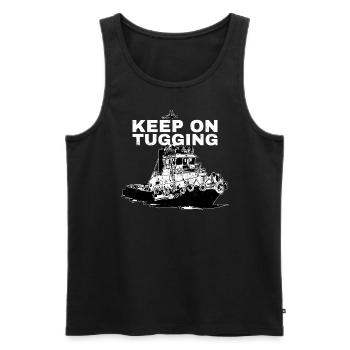 Schlepper Schleppboot Tug Life - Débardeur bio Premium Homme - noir - Devant - Michal (187cm)