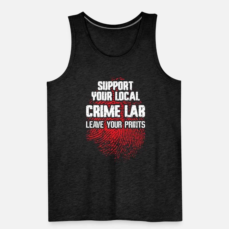 Krminaltechniker Spruch Forensik Spurensicherung Männer Premium Bio Tank Top
