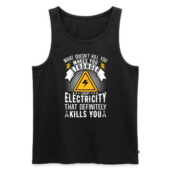 High Voltage Electrician Power Grid - Men's Premium Organic Tank Top - black - Front - AI Model Male 178 light (178cm)