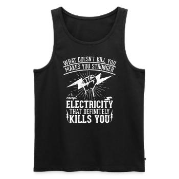 High Voltage Electrician Power Grid - Men's Premium Organic Tank Top - black - Front - AI Model Male 178 light (178cm)