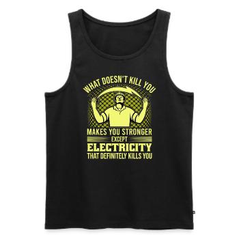 High Voltage Electrician Power Grid - Men's Premium Organic Tank Top - black - Front - AI Model Male 178 light (178cm)