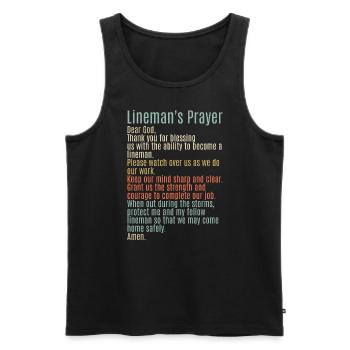 High Voltage Electrician Power Grid - Men's Premium Organic Tank Top - black - Front - AI Model Male 178 light (178cm)