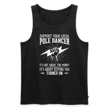 High Voltage Electrician Power Grid - Men's Premium Organic Tank Top - black - Front - AI Model Male 178 light (178cm)