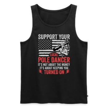 High Voltage Electrician Power Grid - Men's Premium Organic Tank Top - black - Front - AI Model Male 178 light (178cm)