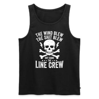 Funny High Voltage Electrician Saying Electrics - Men's Premium Organic Tank Top - black - Front - AI Model Male 178 light (178cm)