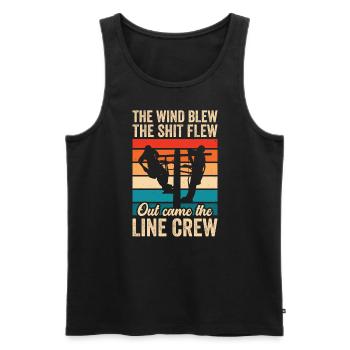 Funny High Voltage Electrician Saying Electrics - Men's Premium Organic Tank Top - black - Front - AI Model Male 178 light (178cm)