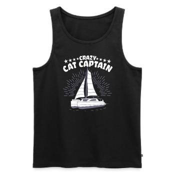 Katamaran Kapitän Segeln Segelboot - Männer Premium Bio Tank Top - Schwarz - Vorne - Michal (187cm)