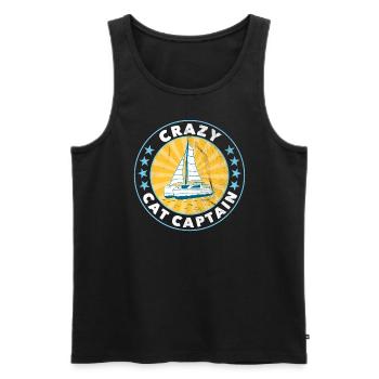 Katamaran Kapitän Segeln Segelboot - Männer Premium Bio Tank Top - Schwarz - Vorne - Michal (187cm)