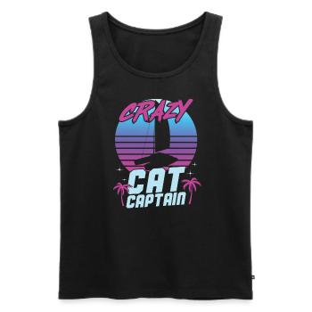 Katamaran Kapitän Segeln Segelboot - Männer Premium Bio Tank Top - Schwarz - Vorne - Michal (187cm)