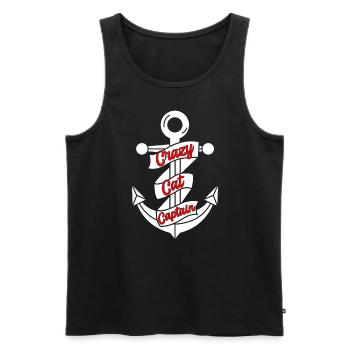 Katamaran Kapitän Segeln Segelboot - Männer Premium Bio Tank Top - Schwarz - Vorne - Michal (187cm)