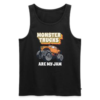 Monster Trucks Are My Jam Monster Truck Show - Men's Premium Organic Tank Top - black - Front - Michal (187cm)