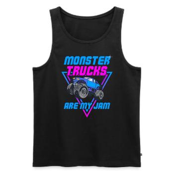 Monster Trucks Are My Jam Monster Truck Show - Men's Premium Organic Tank Top - black - Front - Michal (187cm)