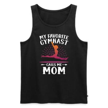 My favorite gymnast calls me Mama Gymnastics - Men's Premium Organic Tank Top - black - Front - AI Model Male 178 light (178cm)