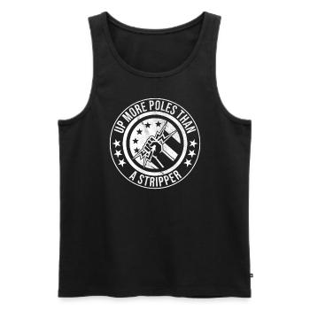 Power Lineman Power Line Electrician - Men's Premium Organic Tank Top - black - Front - AI Model Male 178 light (178cm)
