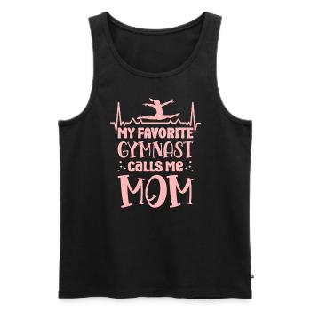 My favorite gymnast calls me Mama Gymnastics - Men's Premium Organic Tank Top - black - Front - AI Model Male 178 light (178cm)