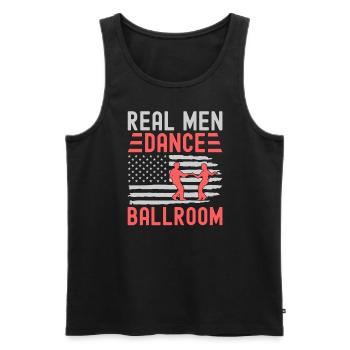 Real Men Dancing Partner Dance Couple Dance - Men's Premium Organic Tank Top - black - Front - AI Model Male 178 light (178cm)