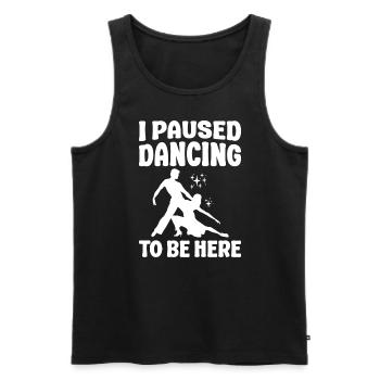 I paused the dancing ballroom couple dance dance - Men's Premium Organic Tank Top - black - Front - AI Model Male 178 light (178cm)