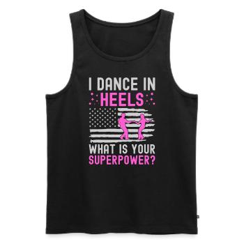 Formation en danse Ballroom Danse de couple - Débardeur bio Premium Homme - noir - Devant - Michal (187cm)