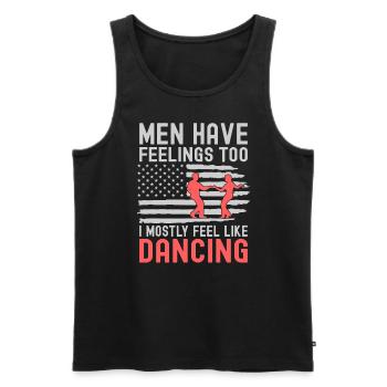 Dancing Slogan Ballroom Couple Dance Dance Floor - Men's Premium Organic Tank Top - black - Front - AI Model Male 178 light (178cm)