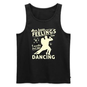 Dancing Slogan Ballroom Couple Dance Dance Floor - Men's Premium Organic Tank Top - black - Front - AI Model Male 178 light (178cm)