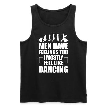 Dancing Slogan Ballroom Couple Dance Dance Floor - Men's Premium Organic Tank Top - black - Front - AI Model Male 178 light (178cm)