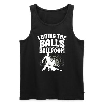 Dancing Slogan Ballroom Couple Dance Dance Floor - Men's Premium Organic Tank Top - black - Front - AI Model Male 178 light (178cm)