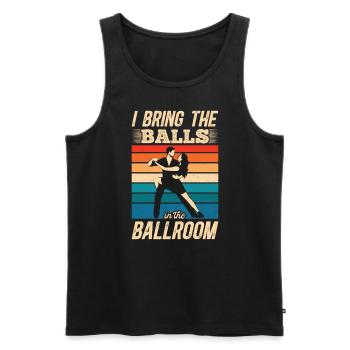 Dancing Slogan Ballroom Couple Dance Dance Floor - Men's Premium Organic Tank Top - black - Front - AI Model Male 178 light (178cm)