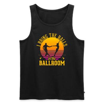 Dancing Slogan Ballroom Couple Dance Dance Floor - Men's Premium Organic Tank Top - black - Front - AI Model Male 178 light (178cm)
