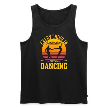 Dancing Slogan Ballroom Couple Dance Dance Floor - Men's Premium Organic Tank Top - black - Front - AI Model Male 178 light (178cm)