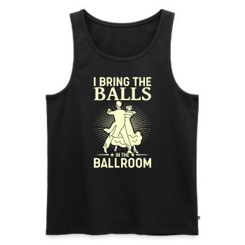 Dancing Slogan Ballroom Couple Dance Dance Floor - Men's Premium Organic Tank Top - black - Front - AI Model Male 178 light (178cm)