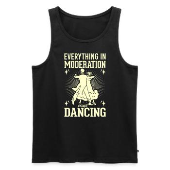 Dancing Slogan Ballroom Couple Dance Dance Floor - Men's Premium Organic Tank Top - black - Front - AI Model Male 178 light (178cm)